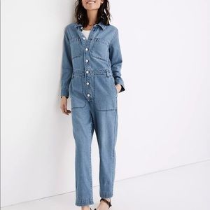 NEW Madewell Denim Relaxed Coverall Jumpsuit S